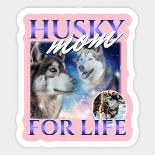 Husky Mom Cute Funny Design Sticker